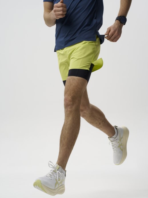 Шорты 2 в 1 Nordski Road Lime/Black NSM1100180 в Пензе