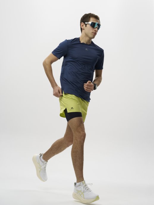 Шорты 2 в 1 Nordski Road Lime/Black NSM1100180 в Пензе