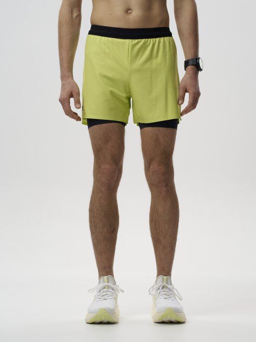 Шорты 2 в 1 Nordski Road Lime/Black NSM1100180 в Пензе