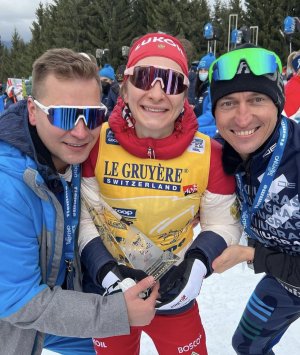 Очки NEON LEGKOV white matt blue (2 линзы)