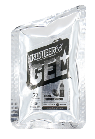 Высокоуглеводный гель IRONDEER GEL 40гр. Кола с кофеином
