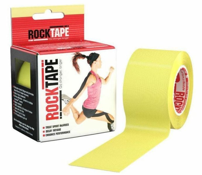 RockTape Кинезиотейп Classic, 5см х 5м, желтый в Твери