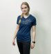 Футболка GTS V-Neck functional жен. 45 синий/бирюза