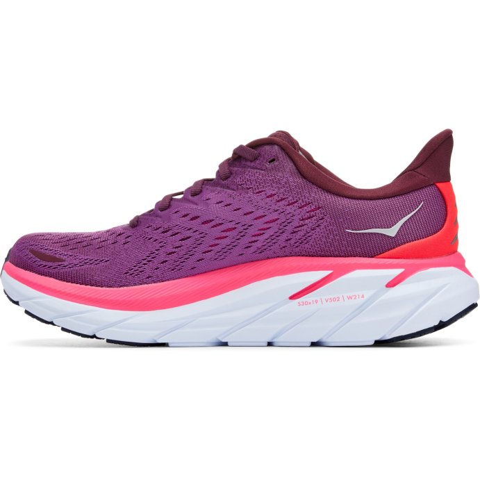 Кроссовки Hoka W CLIFTON 8 Grape Wine / Beautyberry в Твери