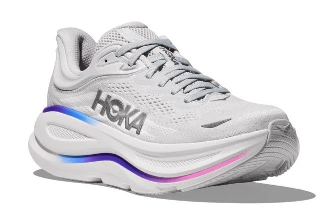 Кроссовки Hoka W Bondi 9 Cosmic Grey White Mesh