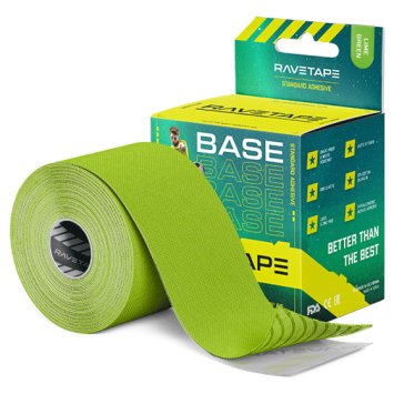 Кинезиотейп RaveTape BASE 5×5 Лайм (LIME GREEN) RVTB-LME-55